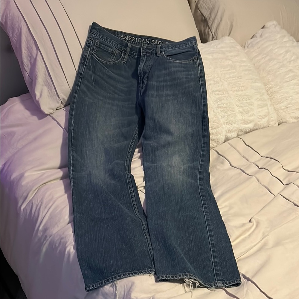 American Eagle Outfitters Men's Relaxed fit Blue Jeans - Picture 3 of 8